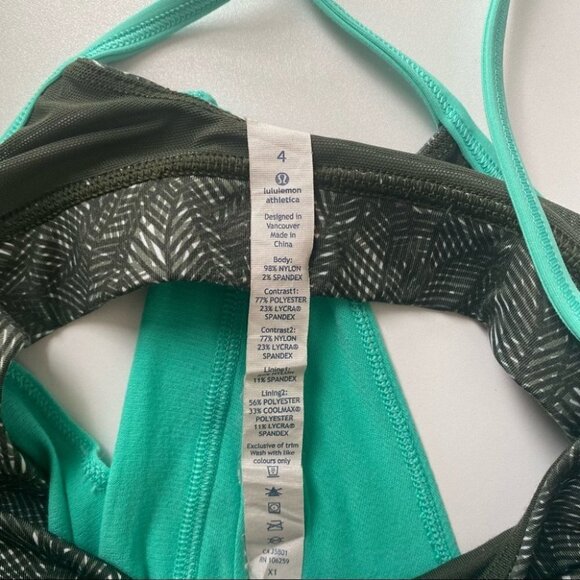 Lululemon | Roll Out Tank | Built in Bra | Bali Breeze/ Jazzy Green - Picture 4 of 8